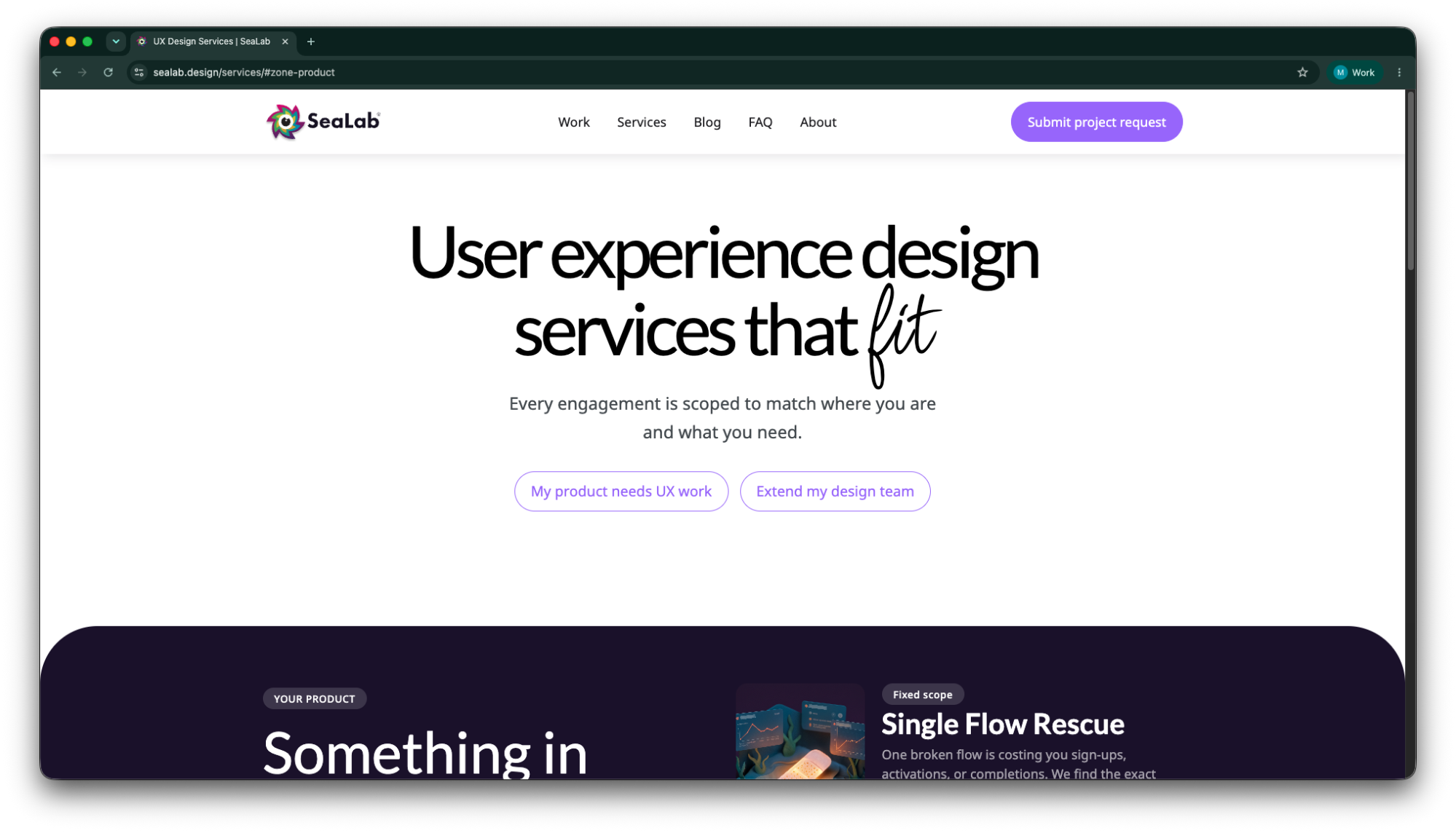 SeaLab UX design services for design system strategy and builds
