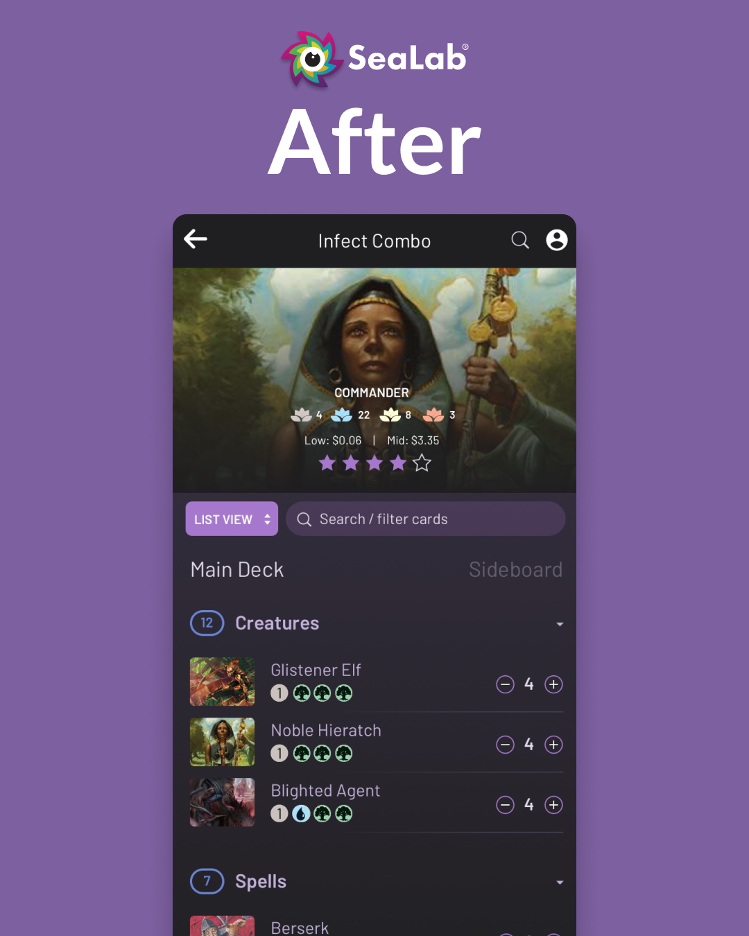 example of client UI after a UX redesign