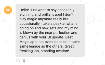 screenshot of a message saying 