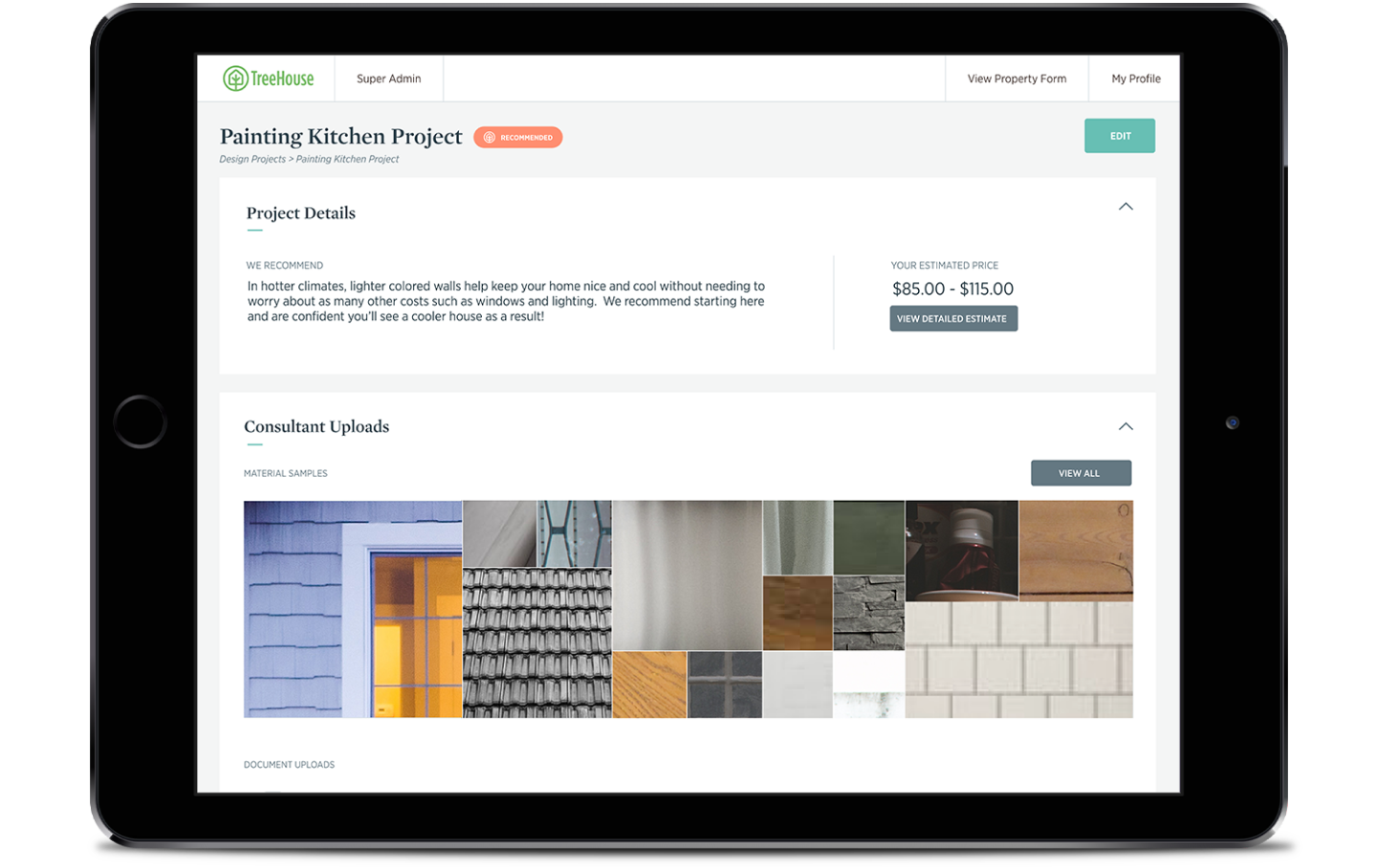 Final design by SeaLab for Treehouse shown on a tablet
