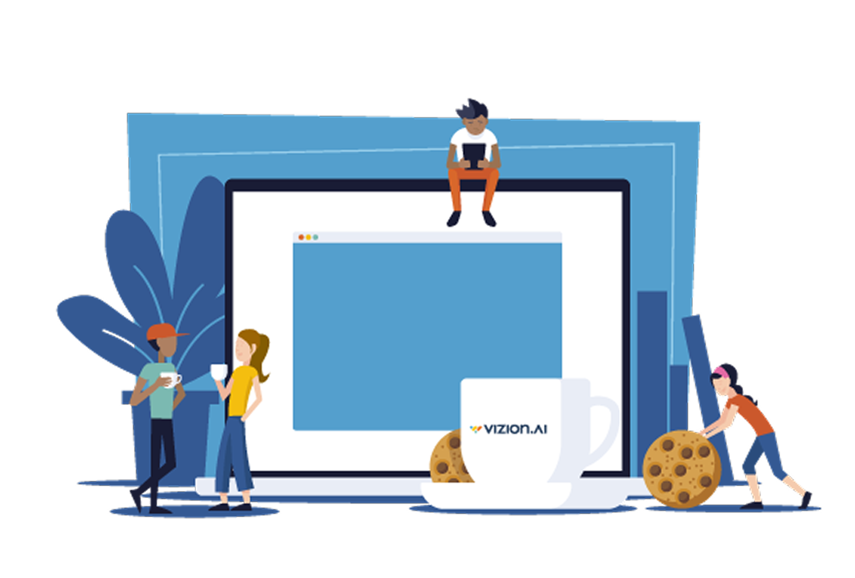 Custom vector illustration created for Vizion