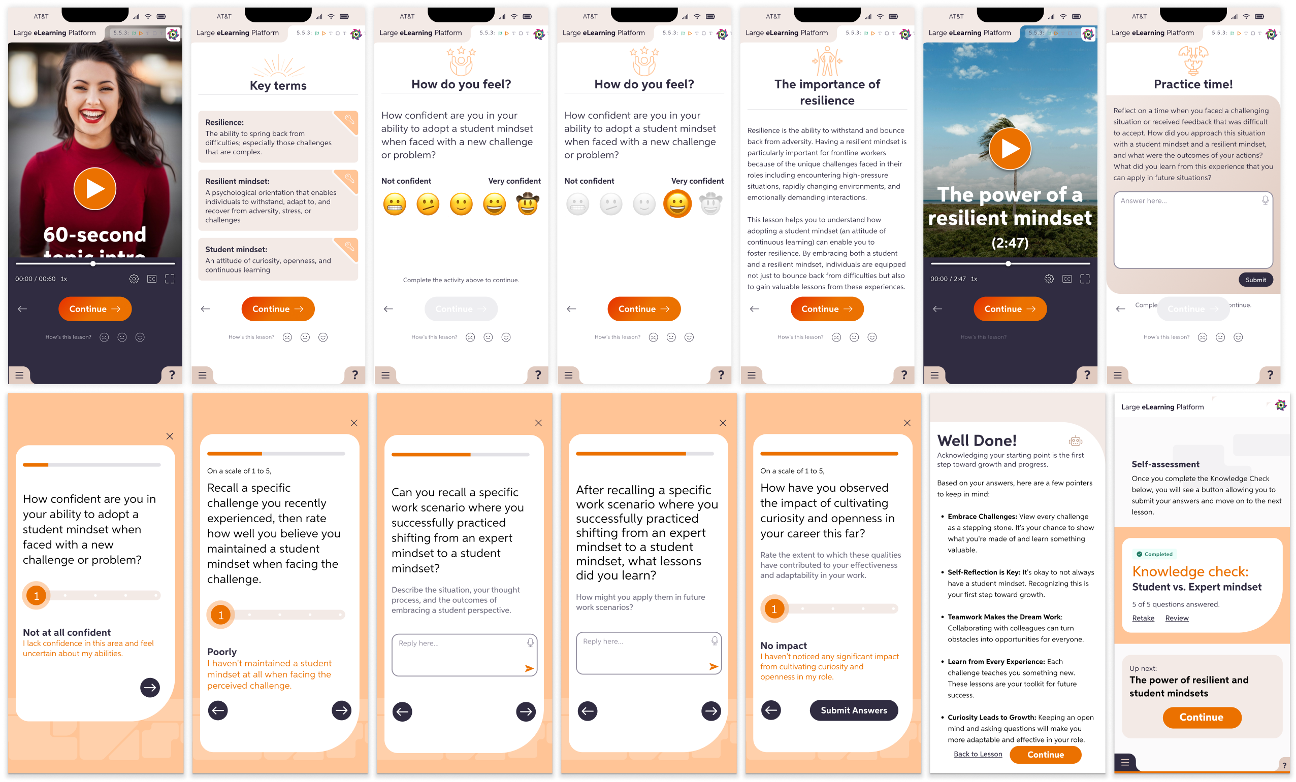 Preview of various mobile user interface design explorations by SeaLab