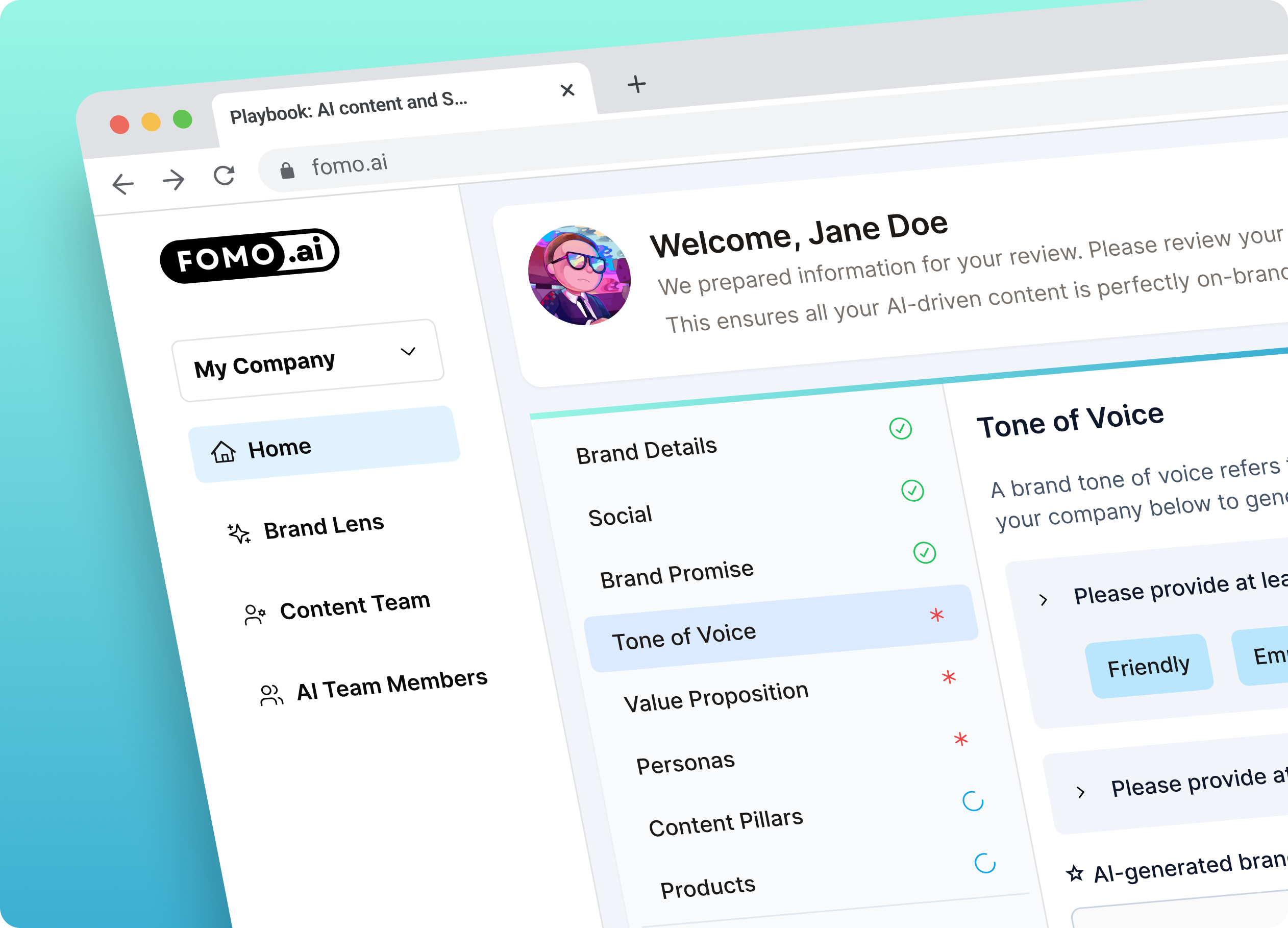 Detail view of navigation and subnavigation work for fomoai