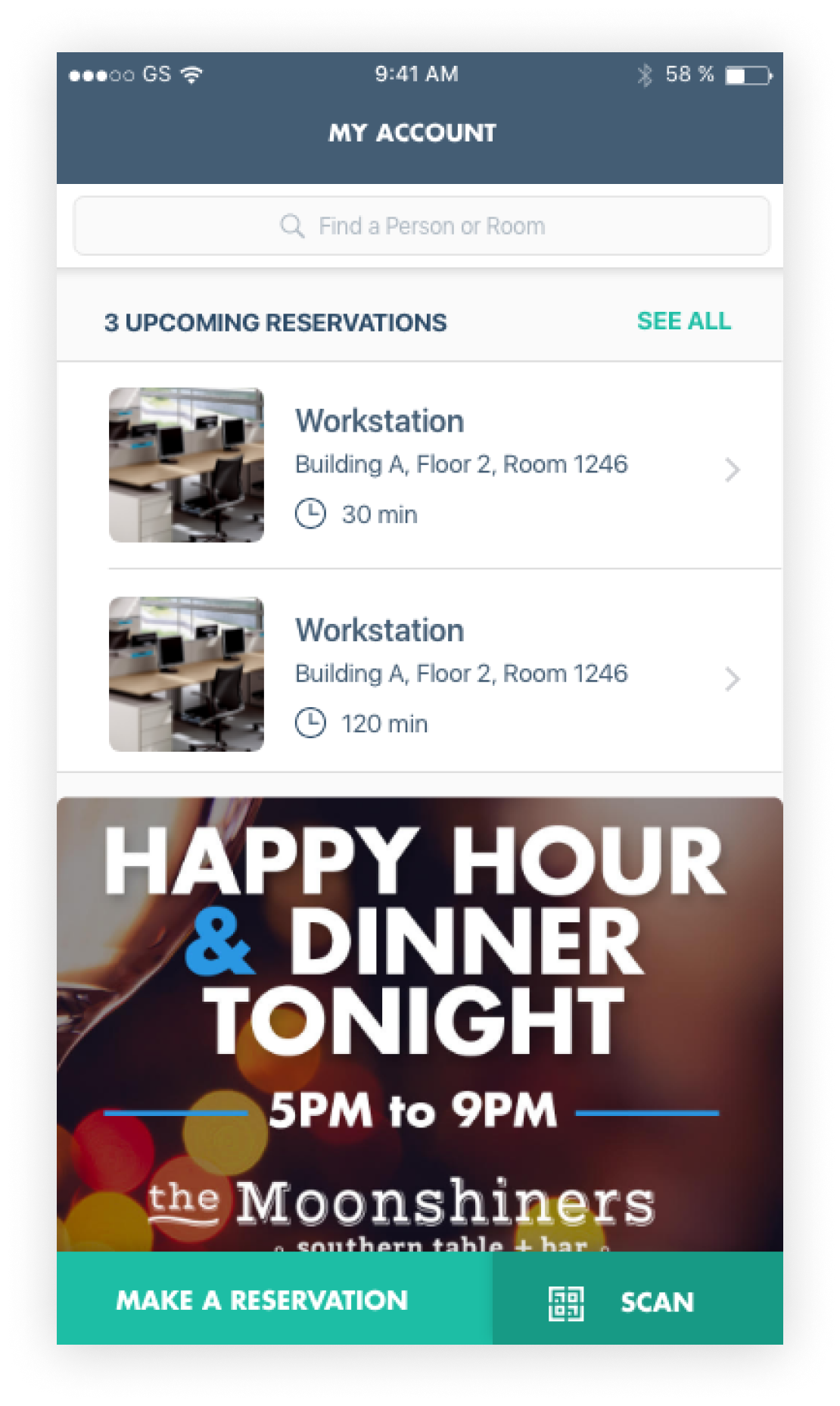 Mobile app launch screen design preview