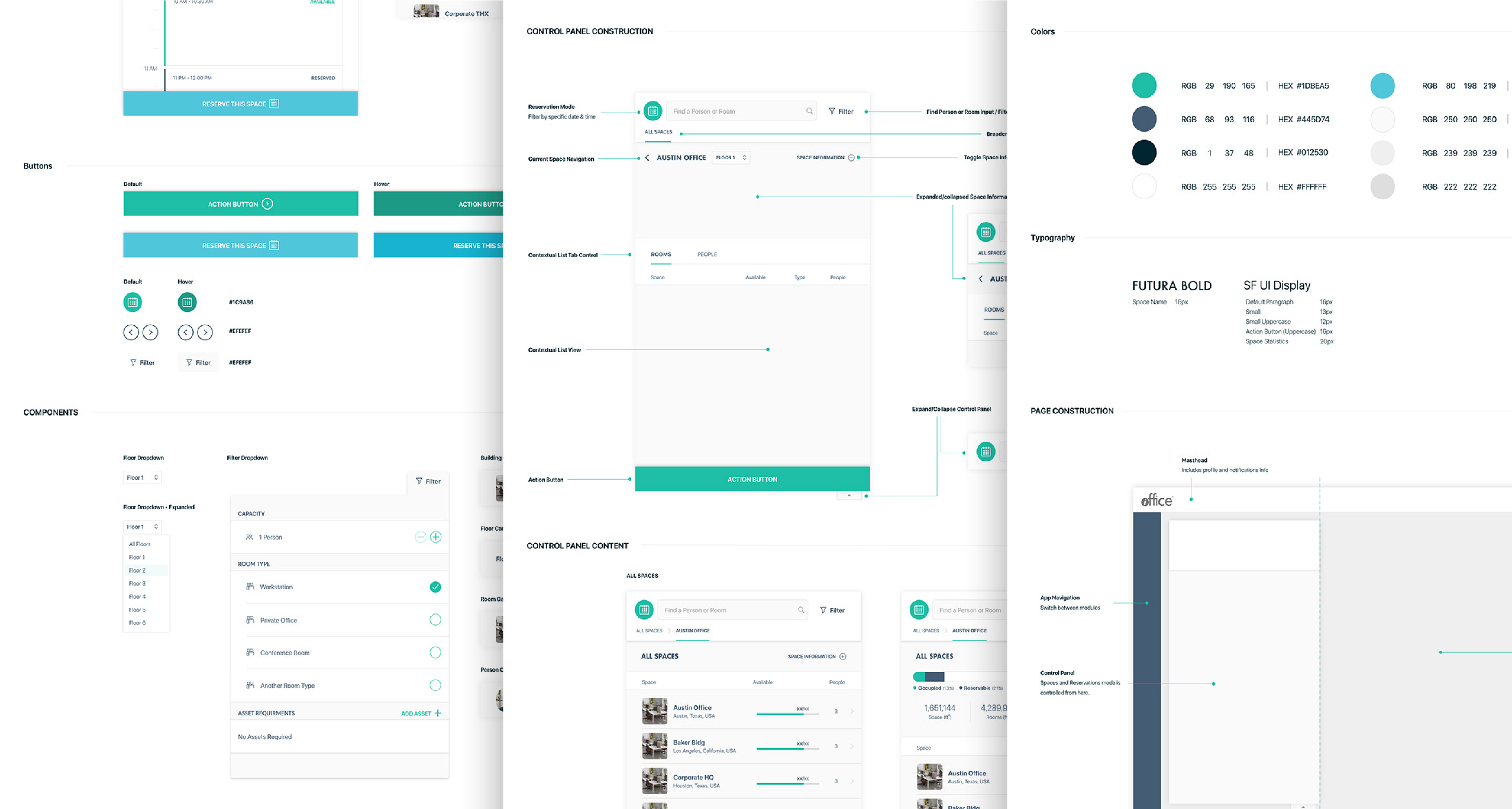 Stacked design system showcase created by SeaLab for iOFFICE