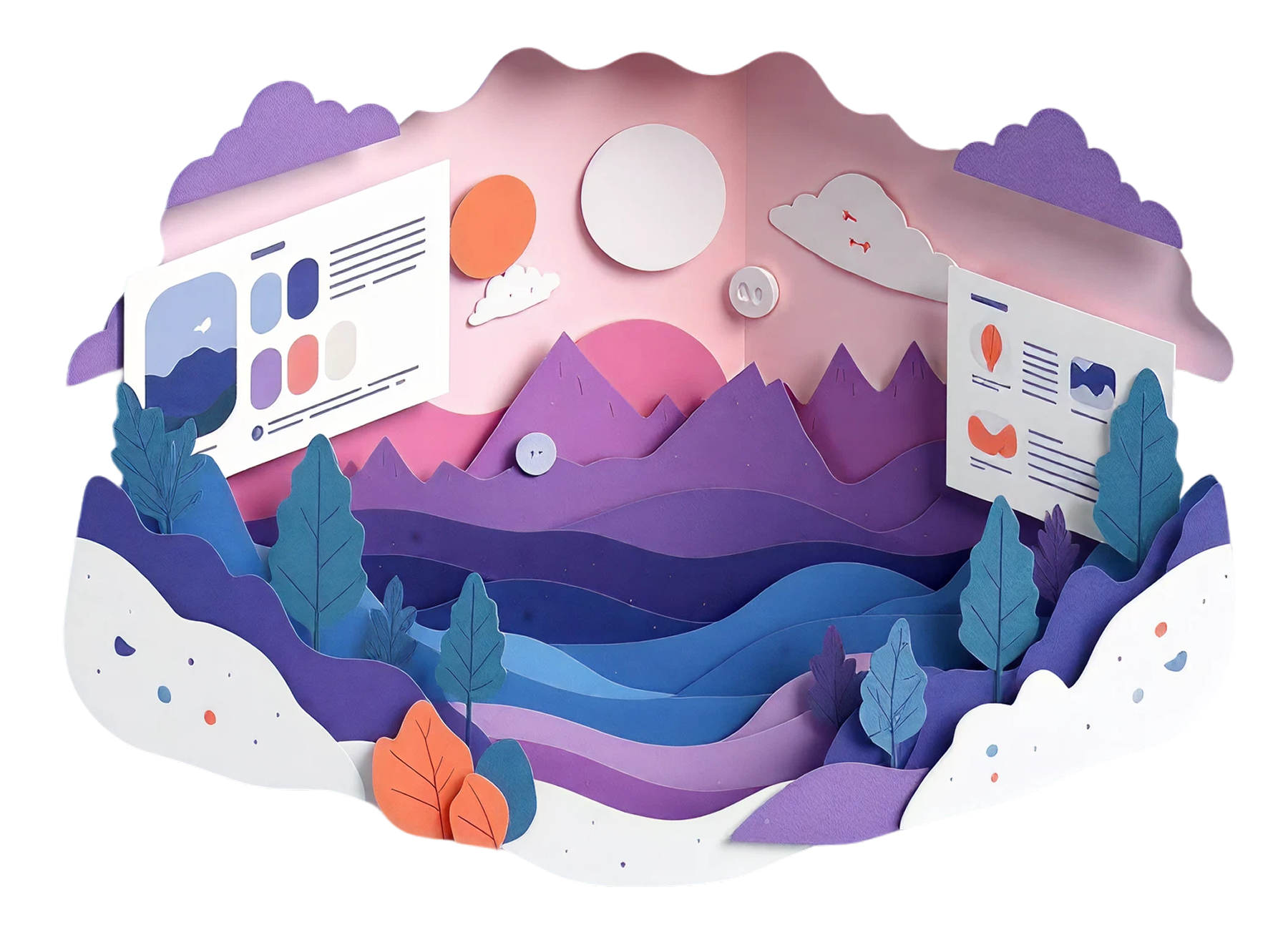 Illustration symbolizing digital product services by SeaLab